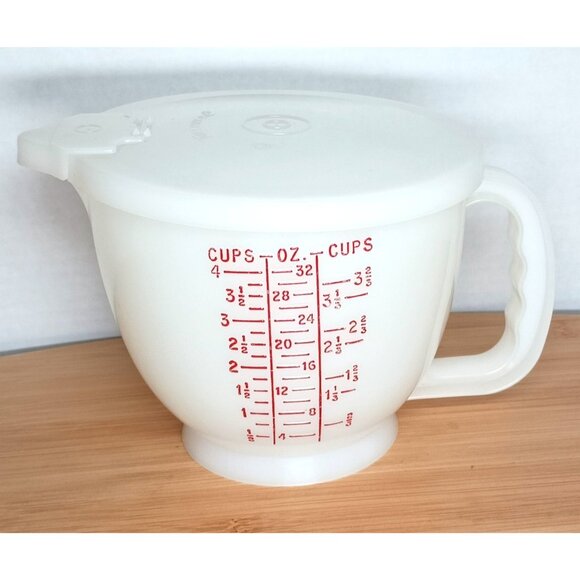 VTG Tupperware 4 Cup 32oz 1 Liter Mix N Store Measuring Batter Bowl w/ Lid 1288 - Picture 3 of 15
